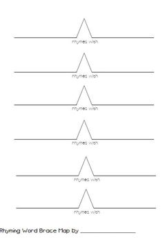 Rhyming word brace map by txteacher811  Teachers Pay Teachers