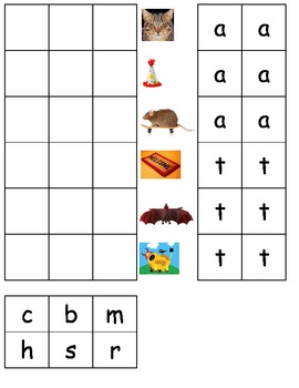 Preview of Rhyming word families at, am, ap, an ESL pictures cut paste kindergarten CENTER