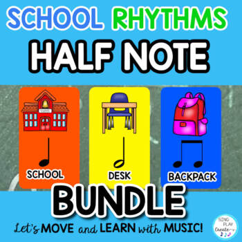 Preview of Rhythm Activities BUNDLE: {Half Notes} Video, Google Apps School Time
