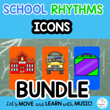 Preview of Rhythm Activities BUNDLE: {ICON } Video, Google Apps, Flash Cards School Time