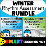 Rhythm Assessment Bundle: Rhythm Worksheets: Winter Music 