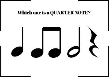 Preview of Rhythm Assessment: Quarter note, eighth notes, quarter rest, half note