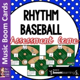 Rhythm Baseball BOOM CARDS Distance Learning