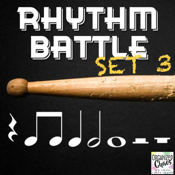 Preview of Rhythm Battle Set 3: projectable rhythm flash cards
