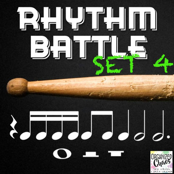 Preview of Rhythm Battle Set 4: projectable rhythm flash cards