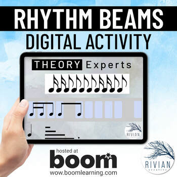 Preview of Rhythm Beams 8th and 16th Notes Music Theory Boom Cards