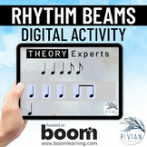 Rhythm Beams Quarter and 8th Notes Music Theory Boom Cards