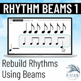 Rhythm Beams in Music Theory Level 1 for Google Slides