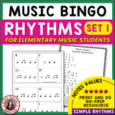 Rhythm Bingo - Music Game - Elementary Music - Music Note Reading