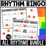 Rhythm Bingo BUNDLE Game Activity for Elementary Music Cen