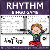 Rhythm Bingo Game for Elementary Music Half Note & Half Rest