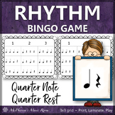 Rhythm Bingo Game for Elementary Music Quarter Note and Qu