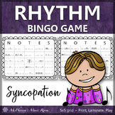 Rhythm Bingo Game for Elementary Music Syncopation (syncopa)