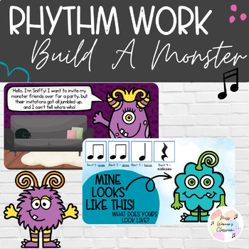 Preview of Rhythm - Build A Monster: Google Slides - Drag and Drop