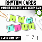 Rhythm Cards- Quarter Note/Rest and Paired Eighths