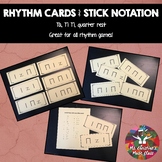 Rhythm Cards in 3/4 time signature, Stick Notation, Ta, Ti