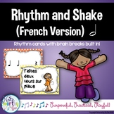 Rhythm Cards with Brain Breaks (FRENCH):  Half Note