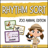 Rhythm Centers and Composition Rhythm Sort - Zoo Animal Edition