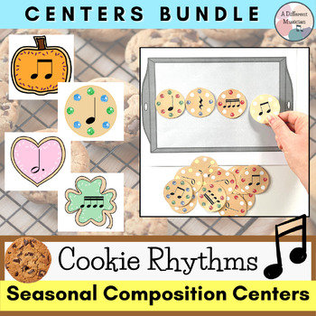 Preview of Rhythm Centers for Music Composition and Practice - Cookie Rhythms