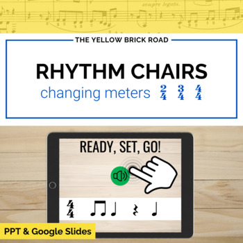 Preview of Rhythm Chairs Game: changing meters - musical meters - rhythm games