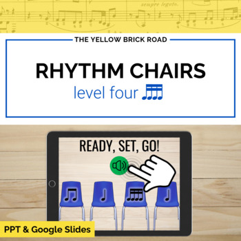 Preview of Rhythm Chairs Level Four: barred sixteenth notes - rhythm games - sixteenth note