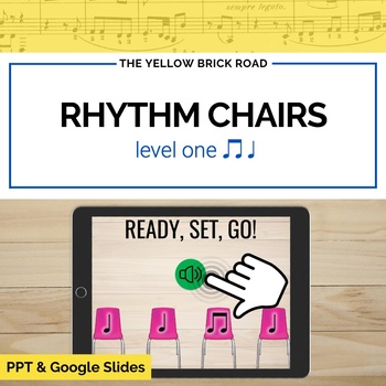 Preview of Rhythm Chairs Level One: quarter and eighth notes - rhythm games - music