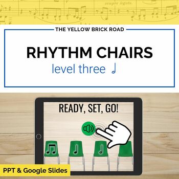 Preview of Rhythm Chairs Level Three: half note - rhythm games - half note games