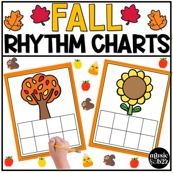 Preview of Fall Rhythm Worksheet Elementary Music Composition Centers & Activity for Autumn