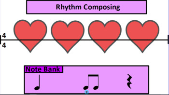 Preview of Rhythm Composing Flipchart - Kindergarten/First Grade