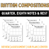 Rhythm Compositions | Quarter, Eighths, Rest | No Prep