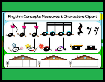 Preview of Rhythm Concepts  Measures & Characters Clip Art