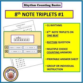 Preview of Rhythm Counting Basics: 8th Note Triplets #1