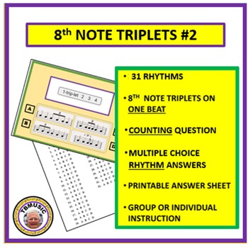Preview of Rhythm Counting Basics: 8th Note Triplets #2