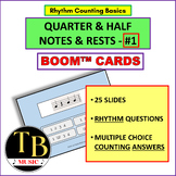 Rhythm Counting Basics Boom™ Cards - Quarter & Half Notes 