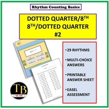 Preview of Rhythm Counting Basics: Dotted Quarter-Eighth/Eighth-Dotted Quarter #2