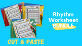 Rhythm Cut & Paste Worksheet (K-5 General Music) BUNDLE