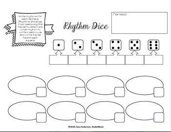 Preview of Rhythm Dice - a Chance Composition Activity