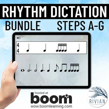 Preview of Rhythm Dictation BUNDLE Music Theory Boom Cards