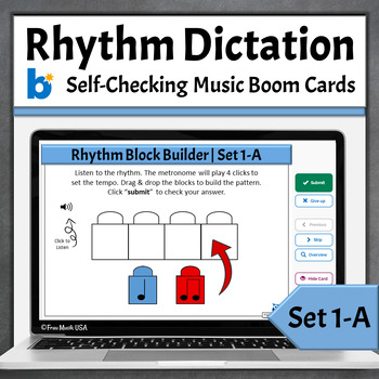 Preview of Rhythm Games for Elementary Music Boom Cards - Set 1-A