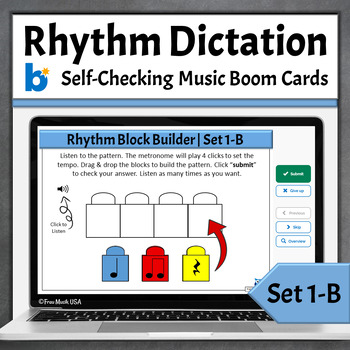 Preview of Rhythm Activities for Elementary Music Boom Cards - Set 1-B