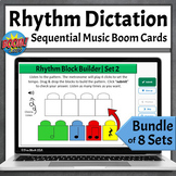 Rhythm Dictation Music Games | Sequential Boom Cards BUNDLE
