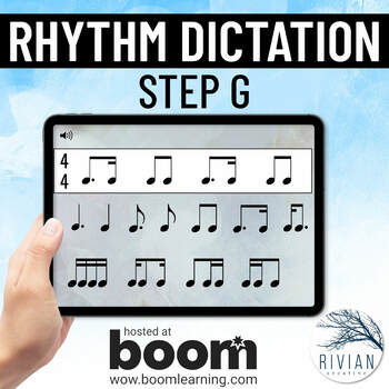 Preview of Rhythm Dictation Step G Music Theory Boom Cards