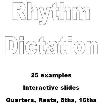 Preview of Rhythm Dictation Workout - Interactive Slides Worksheet - Music K-12