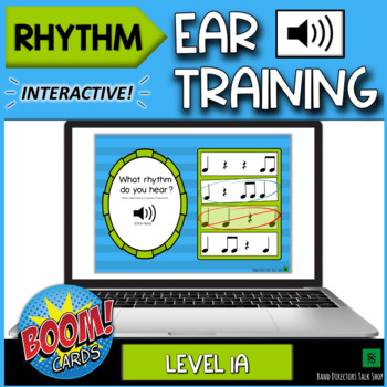 Preview of Rhythm Ear Training Level 1A- Interactive Music Theory Boom Cards Game