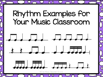 Preview of Rhythm Examples for Your Music Classroom DISTANCE LEARNING