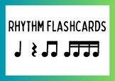 Rhythm Fact Flashcards - quarter note/rest, eighth notes, 