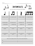 Rhythm Facts Worksheet - quarter note/rest, eighth notes, 