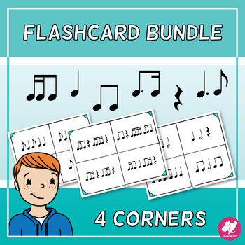 Preview of Rhythm Flashcards 4 Corners - Standard Notation BUNDLE