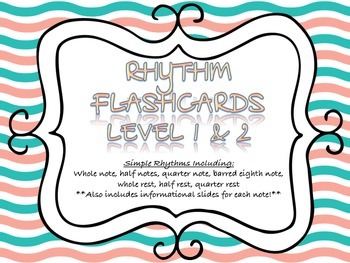 Preview of Rhythm Flashcards Level 1 & 2