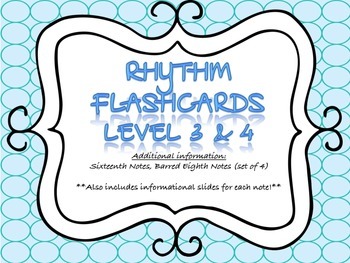 Preview of Rhythm Flashcards Level 3 & 4